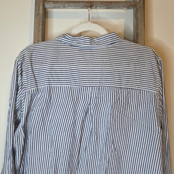 ⭐️40% Off⭐️ Old Navy The Classic Shirt in  Blue Stripe - Picture 8 of 14